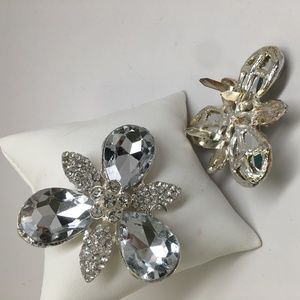 LARGE CRYSTAL Designer Brooch NWOT